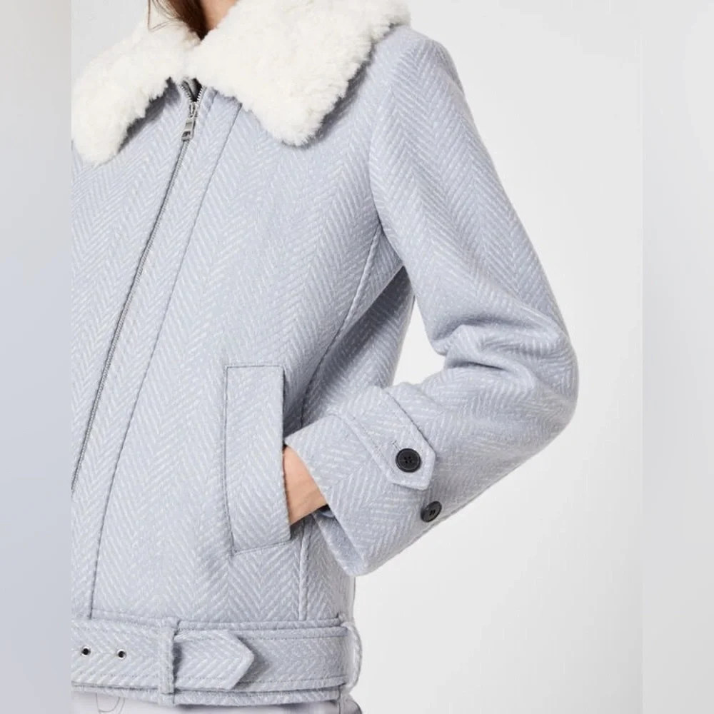 Club Monaco Textured Moto Jacket - Picture 5 of 7